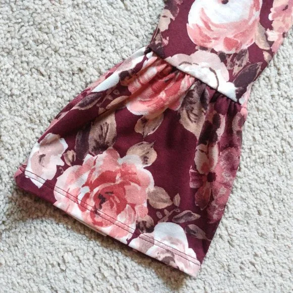 Joe Boxer Floral Bell Sleeve Tops with Cho… - Picture 6 of 8